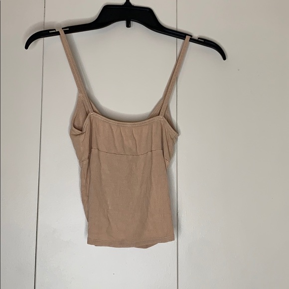 Light pink cropped v-neck tank top - Picture 2 of 3